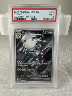Pokemon Steelix Illustration Rare Holo Me01: Mega Evolution PSA 9 150/132 2025 - Image 1
