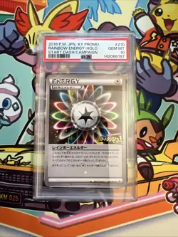 2016 Japanese Pokemon XY Promo Rainbow Energy Holo PSA 10 210/XY-P - Image 1