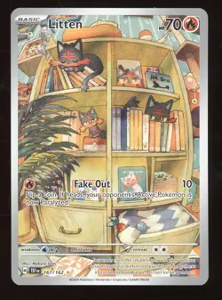 2024 Pokemon S&V Temporal Forces Litten Secret Rare #167/162 - Image 1