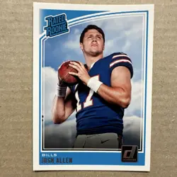 PANINI DONRUSS 2018 RATED ROOKIE JOSH ALLEN #304 BUFFALO BILLS NFL FOOTBALL CARD - Image 1