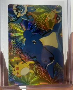 Bandai Pocket Monsters Trading Card #37 Satoshi & Pikachu 1998 Vintage - Image 1