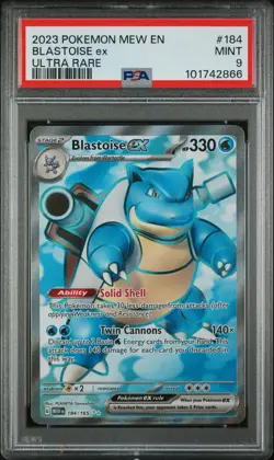 Blastoise ex 184/165 Sv: Scarlet & Violet 151 Holo ULTRA RARE - PSA 9 - Pokemon - Image 1