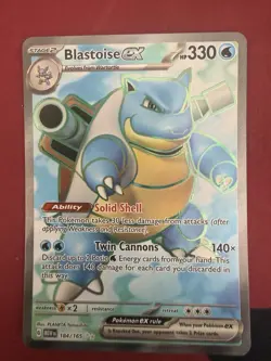 Pokemon Sv: Scarlet & Violet 151 Blastoise ex 184/165 Ultra Rare Holo EX - Image 1
