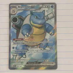 Pokemon TCG Blastoise ex Scarlet & Violet-151 184/165 Holo Ultra Rare - Image 1