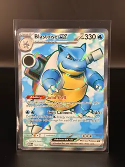Blastoise ex Scarlet & Violet - 151 184/165 Holo Ultra Rare Pokemon TCG - MINT - Image 1