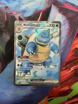 Pokemon Blastoise ex 184/165 Ultra Rare Full Art – Scarlet & Violet 151 Holo - Image 1