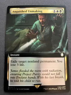 MTG [Extended Art][Foil] Anguished Unmaking {Universes Beyond: Fallout} - NM - Image 1