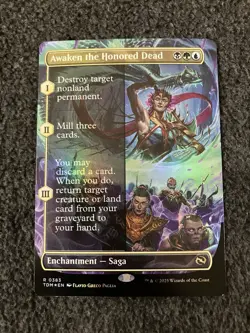 Magic The Gathering MTG - Awaken the Honored Dead (Borderless) Foil - TDM - Image 1