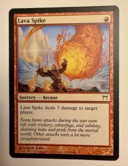 Lava Spike ×1 Champions of Kamigawa 178/306 Mtg Magic English Red-LP - Image 1