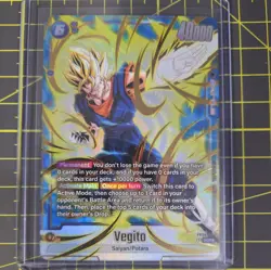Vegito FB04-130 Secret Rare Alternate Art Dragon Ball Card English Fusion World - Image 1