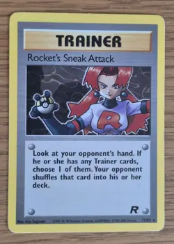Rocket's Sneak Attack (72/82) Non Holo Team Rocket Set Rare Pokemon Card HP - Image 1