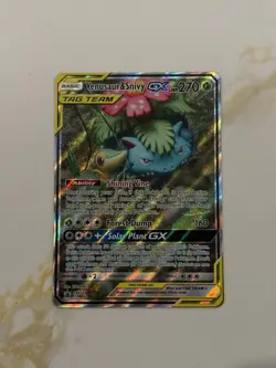 Pokemon Venusaur and Snivy GX SM229 Full Art Tag Team Promo |EXCELLENT CONDITION - Image 1