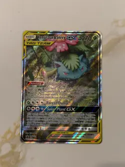 Pokemon Venusaur and Snivy GX SM229 Full Art Tag Team Promo |EXCELLENT CONDITION - Image 2