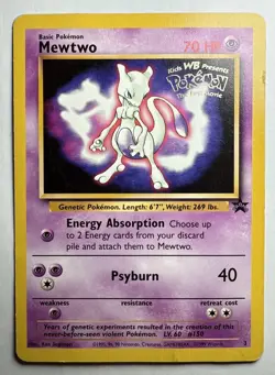 Pokemon Card - Mewtwo WB Stamped Movie Promo WOTC Promo Stamped #3 - Image 1