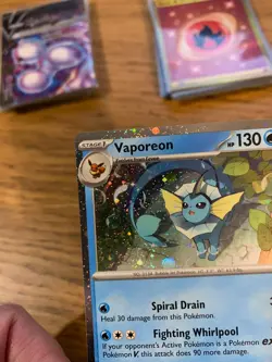 NEAR MINT! Vaporeon SVP 168 Prismatic Evolutions Black Star Promo Pokemon Card! - Image 3