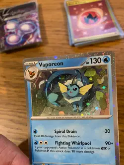 NEAR MINT! Vaporeon SVP 168 Prismatic Evolutions Black Star Promo Pokemon Card! - Image 4