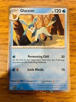 NEAR MINT! Glaceon SVP 171 Prismatic Evolutions Black Star Promo Pokemon Card! - Image 1