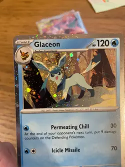 NEAR MINT! Glaceon SVP 171 Prismatic Evolutions Black Star Promo Pokemon Card! - Image 3