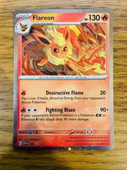 NEAR MINT! Flareon SVP 167 Prismatic Evolutions Black Star Promo Pokemon Card! - Image 1