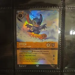 Stitch - Carefree Snowboarder (Epic) 207/204 Disney Lorcana Winterspell Holo - Image 3