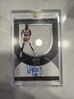 2018-19 Panini Crown Royale Silhouette David Robinson On Card Auto /49 - Image 1