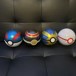 Official Pokemon TCG Ball Tin (Empty Pokeball) Collectors Decoration Lot Of 4 - Image 1