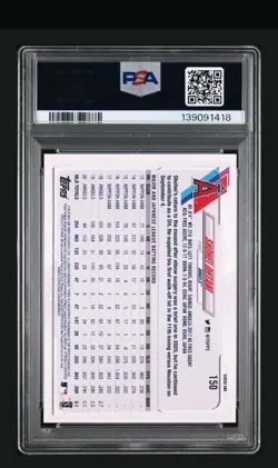 2021 Topps Shohei Ohtani #150 PSA 9 Mint Los Angeles Angels Baseball Card - Image 3