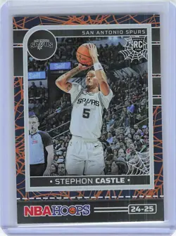 2024-25 Panini Haunted Hoops - Stephon Castle #250 Holo Webs - Image 1