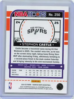 2024-25 Panini Haunted Hoops - Stephon Castle #250 Holo Webs - Image 2