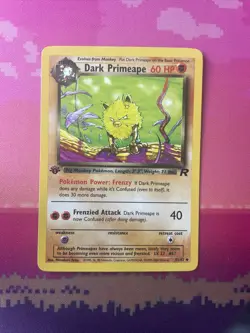 Pokemon Card Dark Primeape Team Rocket 1st Edition Uncommon 43/82 Near Mint - Image 1