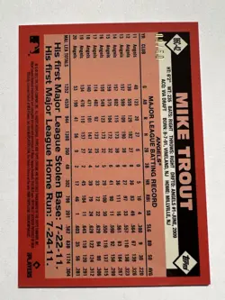 2021 Topps Mike Trout /50 Gold Refractor 1986 Silver Pack #86C-42 Angels - Image 2