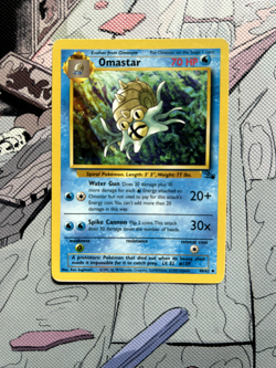 Omastar | Fossil 40/62 | Vintage 1999 Pokemon Card | Excellent | 3x Available - Image 1