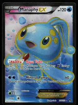 Manaphy EX 116/122 Holo Full Art BREAKpoint Pokemon Card - Image 1