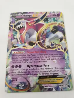 Hoopa EX ultra rare 36/98 NEW pokemon card holo shiny half art xy ancient origin - Image 1