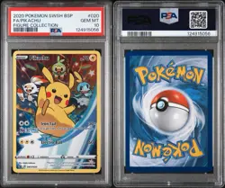 2020 Pokemon Pikachu SWSH020 Black Star Promo Full Art PSA 10 GEM MINT - Image 3