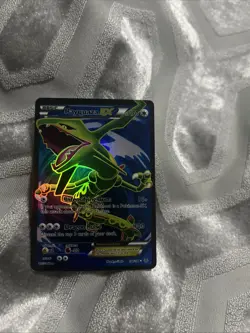 Pokemon TCG Rayquaza EX Full Art Card Roaring Skies 2015 104/108 LP Light Marks - Image 1