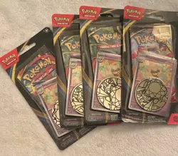 4X Pokemon Phantasmal Flames Mega Evolution Whimsicott Promo Card Coin Booster - Image 3