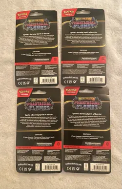 4X Pokemon Phantasmal Flames Mega Evolution Whimsicott Promo Card Coin Booster - Image 4