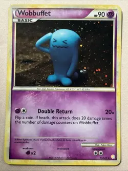 Pokemon Card Wobbuffet Yuka Morii Holo Rare (13/123) HeartGold SoulSilver *VLP* - Image 1