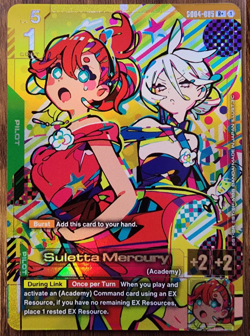 2026 Gundam Card Game: Suletta Mercury (GD04-085 R+) Phantom Aria (Foil) - Image 1