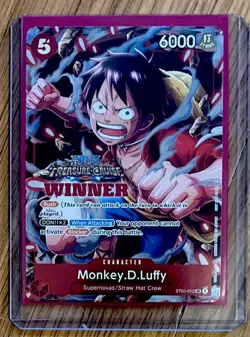 Monkey D Luffy Treasure Cruise Winner Card ST01-012 One Piece Promo English - Image 1