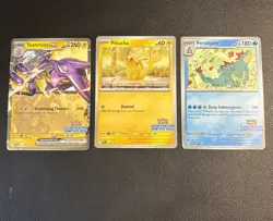 Pokemon Day 2024 Illustration Contest 3 Card Set Feraligatr, Pikachu, Toxtricity - Image 1