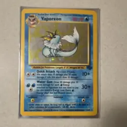 Pokemon Vaporeon Jungle 1999 Holo Card 12/64 Wizards TCG English - Image 1