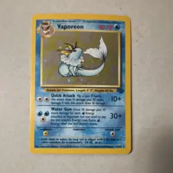 Pokemon Vaporeon Jungle 1999 Holo Card 12/64 Wizards TCG English - Image 2