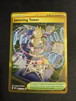Jamming Tower Trainer Hyper Rare Holo Destined Rivals 243/182 – Pokemon Card - Image 1