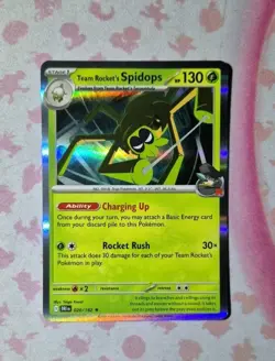 Pokemon Card - Team Rocket's Spidops - 020/182 - Holo Rare - Destined Rivals - Image 1