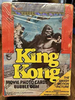 1976 Topps King Kong The Movie Photo Cards 36 Unopened Wax Packs Box - Image 1