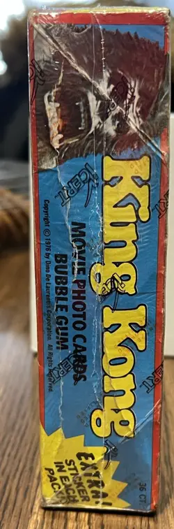 1976 Topps King Kong The Movie Photo Cards 36 Unopened Wax Packs Box - Image 3