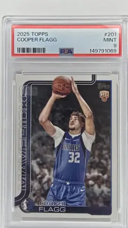 2025-26 Topps - Cooper Flagg #201 (RC) PSA 9 Rookie of the Year - Image 1