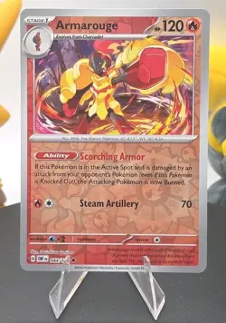 Armarouge 044/197 SV03: Obsidian Flames Reverse Holo - Free Shipping NM Pokemon - Image 1